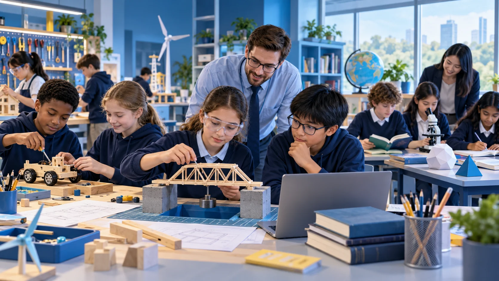 Some people say children should learn to make and design things at school. Others say they have more important things to study and learn at school.  Discuss both views and give your own opinion.