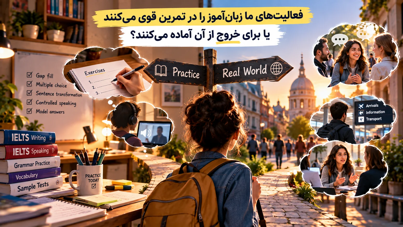 فعالیت‌های ما زبان‌آموز را در تمرین قوی می‌کنند یا برای خروج از آن آماده می‌کنند؟