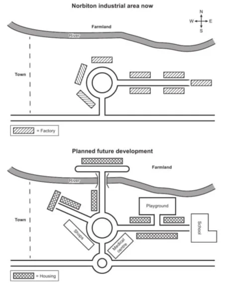 The maps show an industrial area in the town of Norbiton and planned future development for the site.