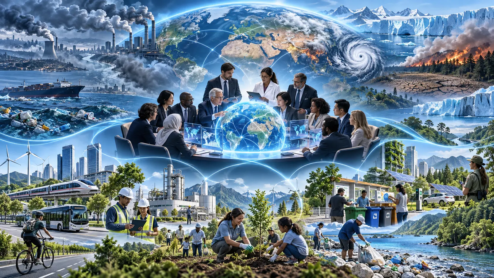 Some people think that solving environmental problems should be the responsibility of an international organization rather than each national government.  Do you agree or disagree?