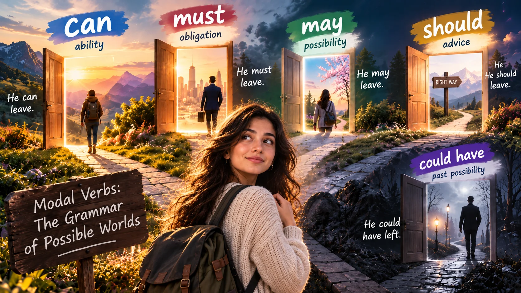 Modal Verbs: The Grammar of Possible Worlds